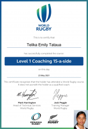 Growing Wahine in Rugby - Foundation Level 1 Coaching Course