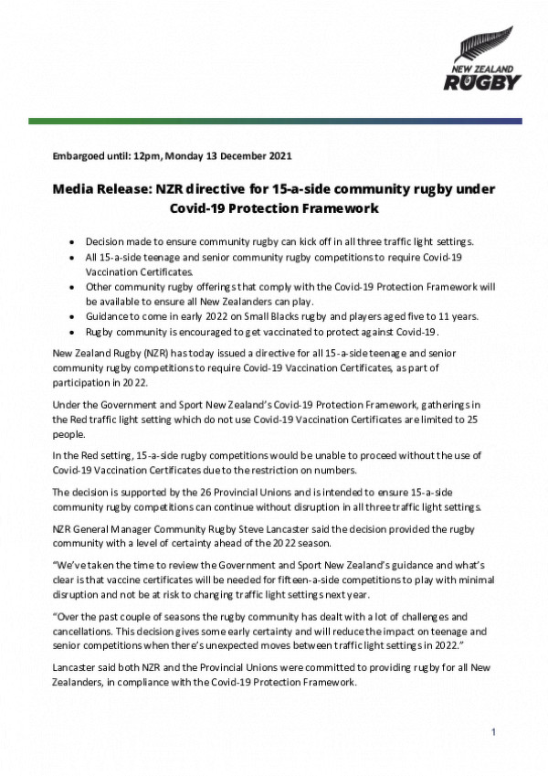 Mr   Nzr Decision 15 Aside Community Rugby Under Covid 19 Protection Framework (002)