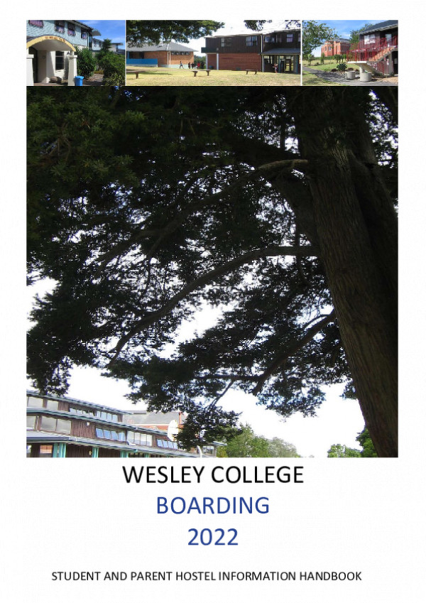 2022 Wesley College Boarding Student  Parent Handbook