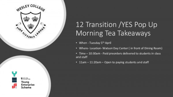 12 Transition Yes Pop Up Takeaways 10am To 1120am Tues 5th April 2022