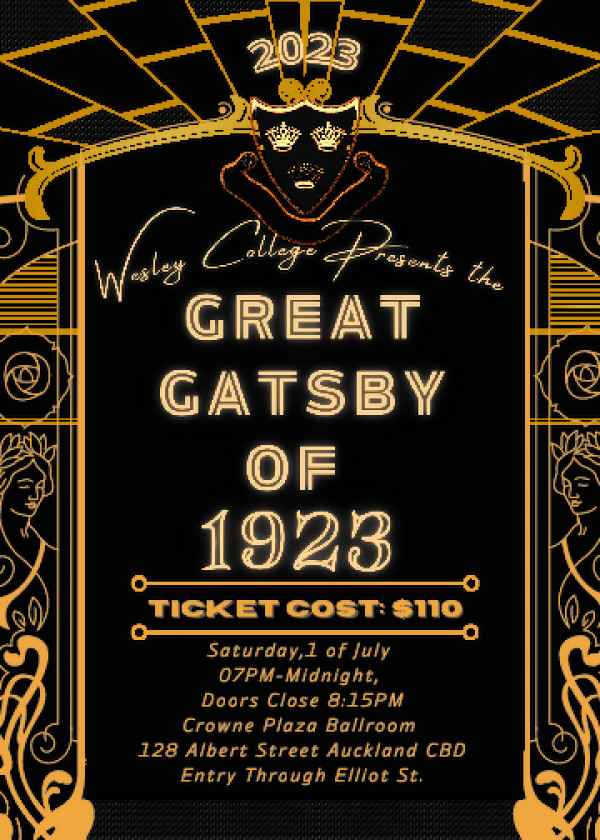 Black And Gold Decorative Art Deco Great Gatsby Invitation (1)